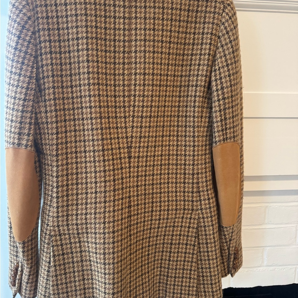 Beautiful Ralph Lauren Tan and Brown Wool Houndstooth Blazer - Picture 8 of 15